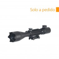 TRI-RAIL VISOR ILUMINADO PARA RIFLE CON MONTAJE DE VISOR INTEGRADO